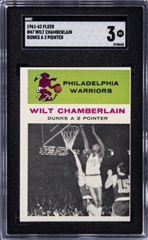 1961 Fleer #47 Wilt Chamberlain Rookie Card - SGC VG 3